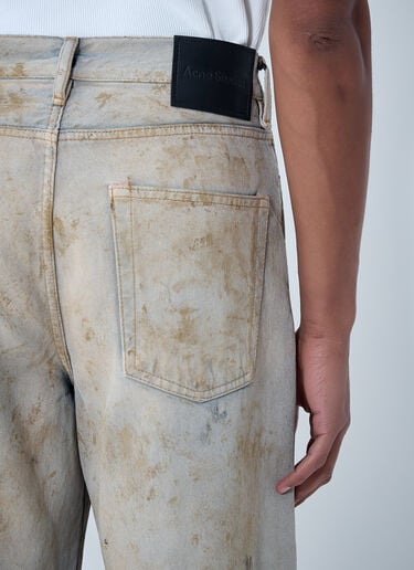 Acne Studios Wide-Leg Distressed Pants Beige acn0163025