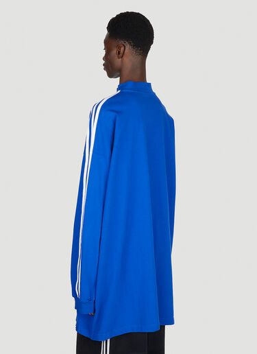 Balenciaga x adidas 徽标印花长袖 T 恤 蓝色 axb0151016
