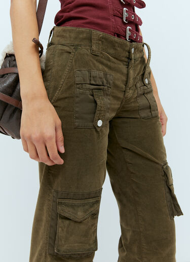 Blumarine Velvet Cargo Pants Khaki blm0253009