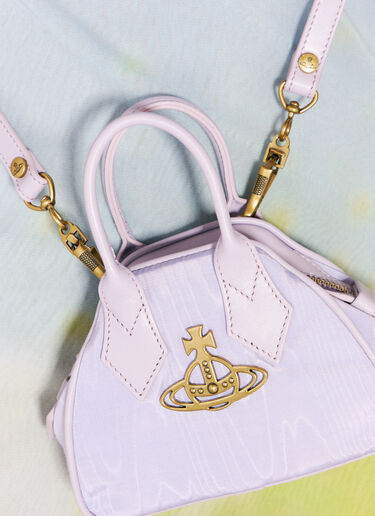 Vivienne Westwood Moire Mini Yasmine Handbag Purple vvw0256008