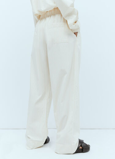Tekla x Birkenstock Stripe Pants Cream tek0355007