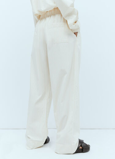x Birkenstock Stripe Pants Tekla x Birkenstock Stripe Pants Cream tek0355007