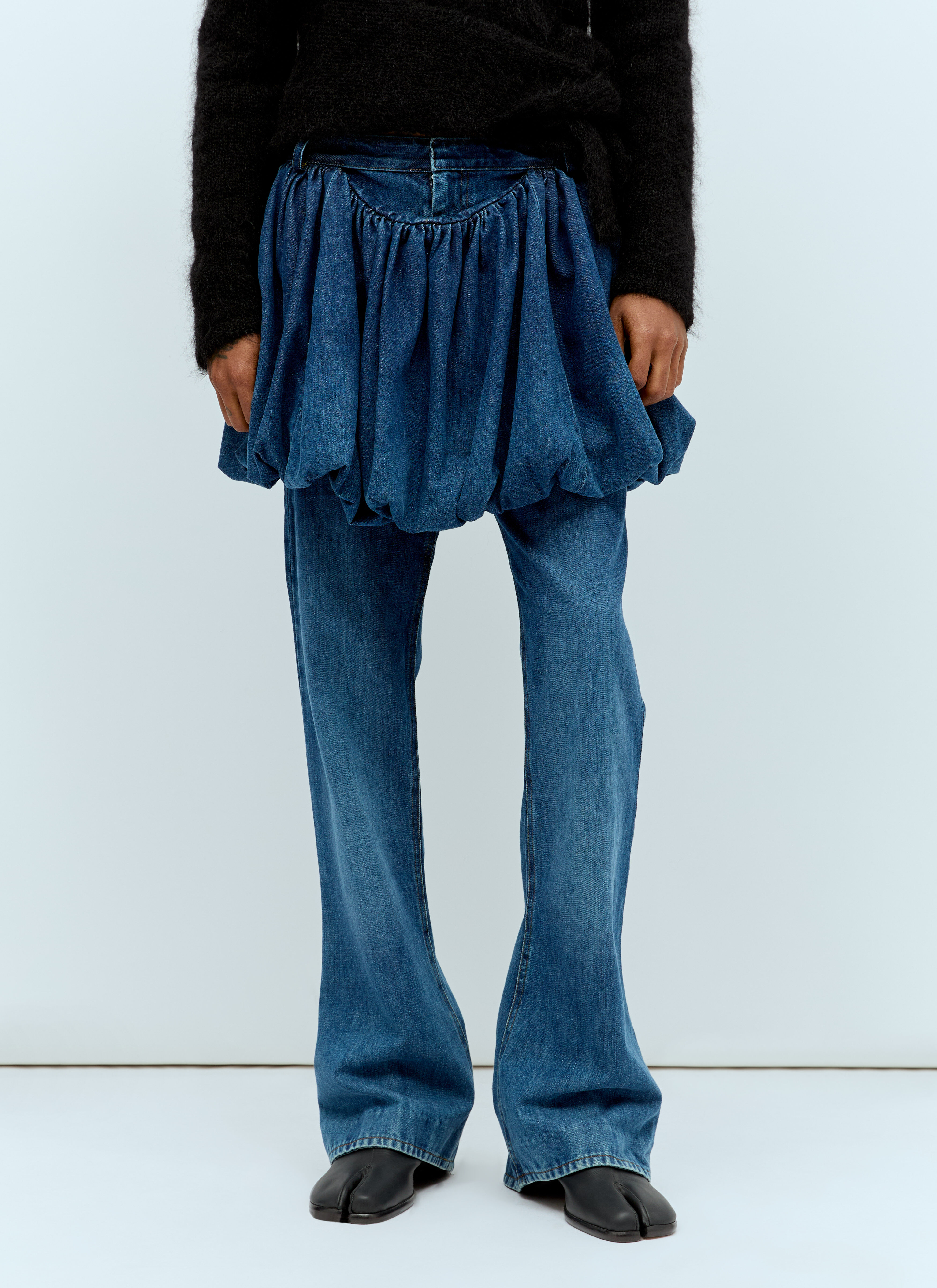 Yohji Yamamoto Puff Skirt Jeans Black yoy0156005