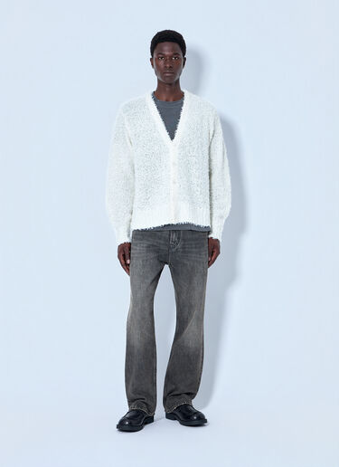 LN-CC® - Stüssy: Textured Cardigan - White Stüssy Textured Cardigan White sts0164034