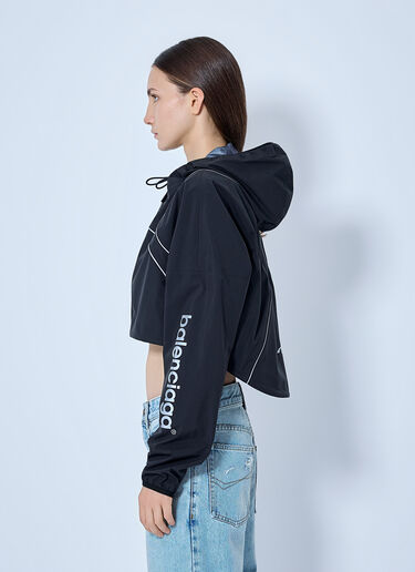 LN-CC® - Balenciaga: Cropped Hooded Jacket - Black Balenciaga Cropped Hooded Jacket Black bal0265002
