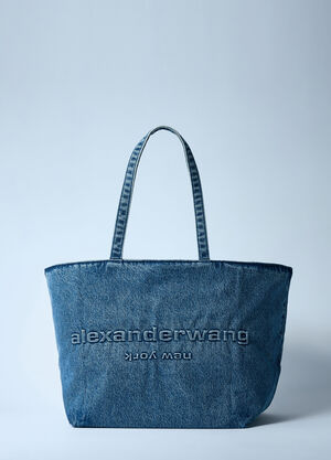 Prada Denim Punch Tote Bag Beige pra0260037