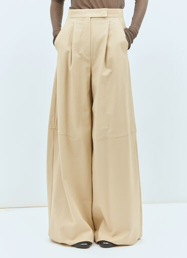 Max Mara Wide Leg Stretch Pants Beige max0257002