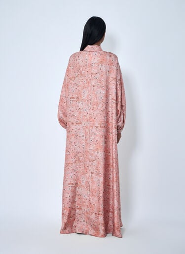 Max Mara Silk Maxi Dress Orange max0263006