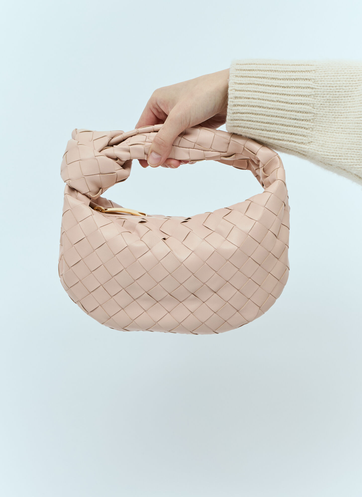 Shop Bottega Veneta Mini Jodie Handbag In Pink