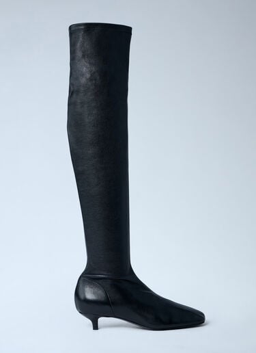 TOTEME Day Knee-High Boots Black tot0263050