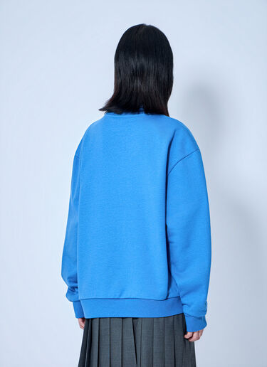 LN-CC® - Miu Miu: Logo Motif Sweatshirt - Light Blue Miu Miu Logo Motif Sweatshirt Light Blue miu0265008