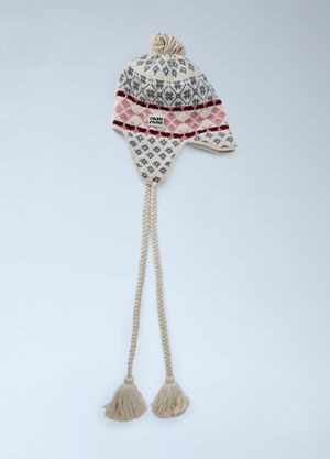 Miu Miu Wool and Cashmere Visor Hat Pink miu0366045