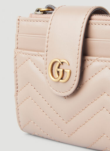 Gucci GG Marmont 绗缝迷你卡包 粉色 guc0247332