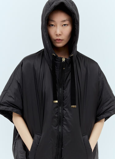 Max Mara Water-Resistant Hooded Jacket Black max0257055