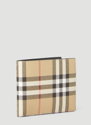Checked Bifold Wallet Burberry Checked Bifold Wallet Beige bur0151173