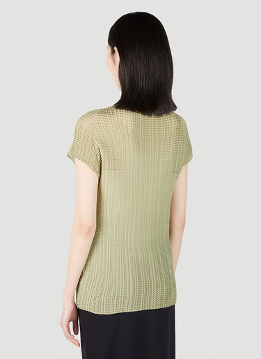 Issey Miyake Wooly 褶裥上衣 绿色 ism0251005