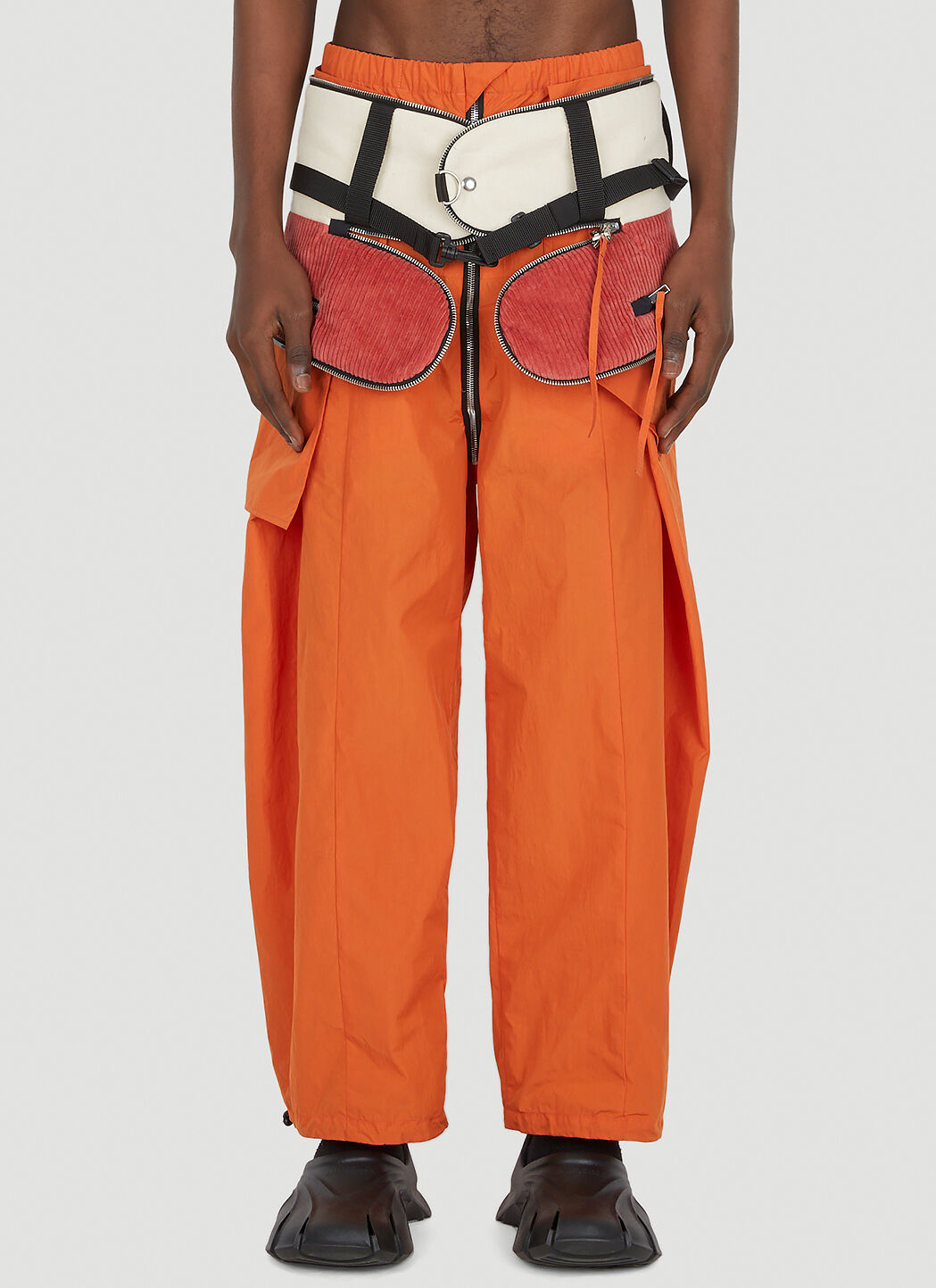 Green and sale orange track pants