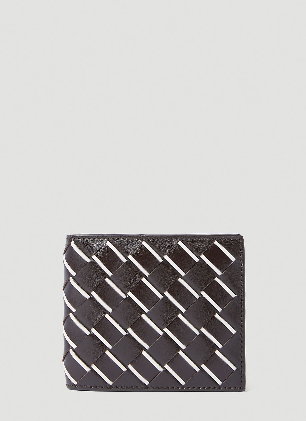Saint Laurent Intrecciato Bi-Fold Wallet Black sla0154047