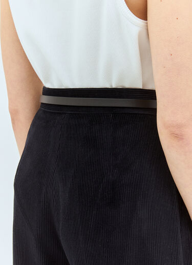 Max Mara Logo Tag Leather Belt Black max0258048