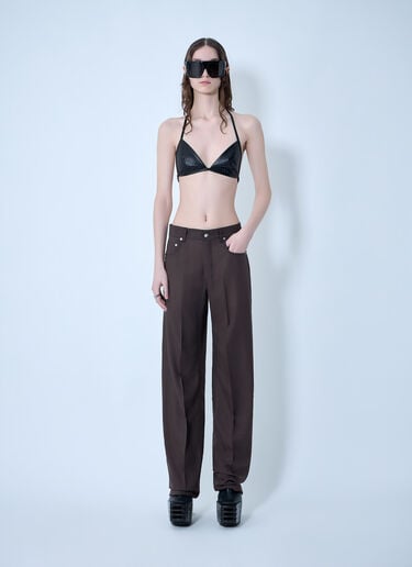 Leather Triangle Bikini Top Rick Owens Leather Triangle Bikini Top Black ric0263004