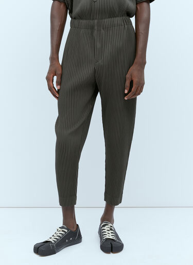 Homme Plissé Issey Miyake MC July Pleated Knit Pants Brown hmp0154002