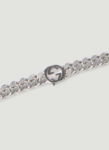 Logo Script Charm Necklace Gucci Logo Script Charm Necklace Silver guc0247172