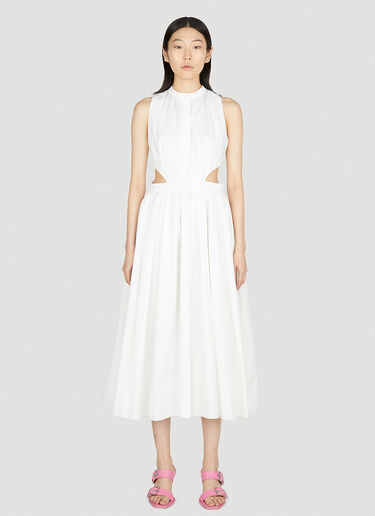 Alexander McQueen Poplin Day Dress White amq0251051