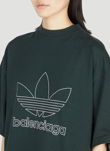 Balenciaga x adidas Logo Print T-Shirt Green axb0251009