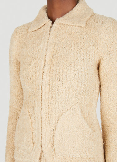 TheOpen Product Teddy Zipped Cardigan Beige top0249008