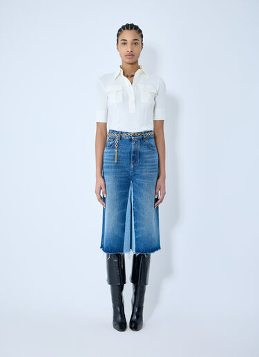 Chloé Logo Motif Polo Top White chl0259014