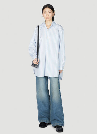 Popover Pinstripe Shirt Our Legacy Popover Pinstripe Shirt Light Blue our0252010