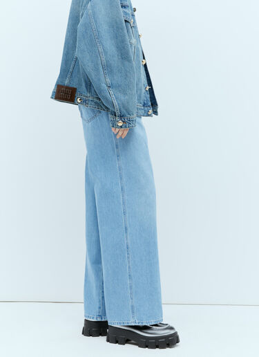 Miu Miu Baggy Jeans Blue miu0256011