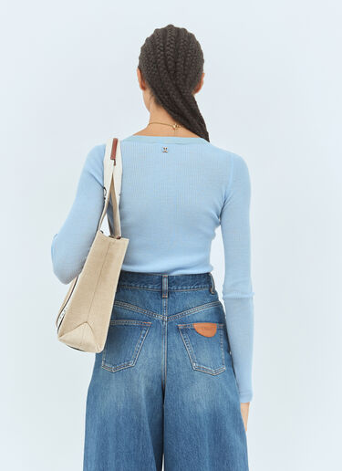 Chloé 中号 Woody 托特包 米色 chl0255056