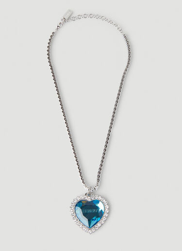 VETEMENTS Crystal Heart Necklace Blue vet0247048