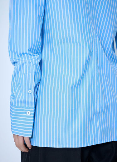 Toteme Striped Poplin Shirt Light Blue tot0265077