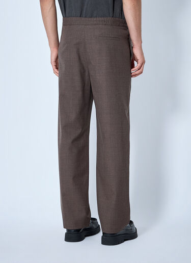 LN-CC® - The Row: Ari Wool Wide-Leg Pants - Brown The Row Ari Wool Wide-Leg Pants Brown row0165001