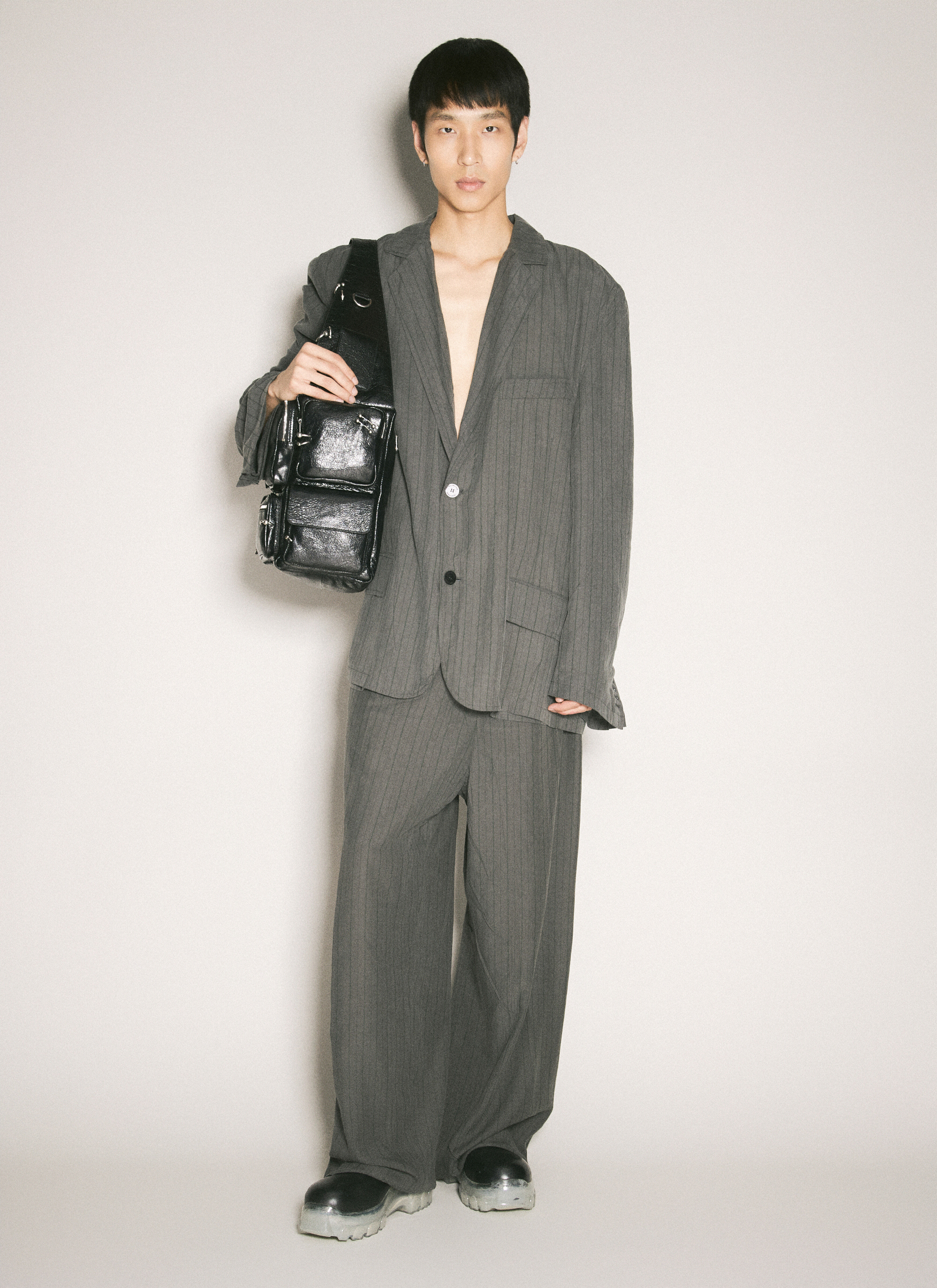 Balenciaga Men's' Fluid Tailored Pants in Grey | LN-CC®