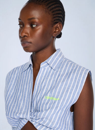 Striped Sleeveless Shirt Off-White Striped Sleeveless Shirt Blue ofw0262099