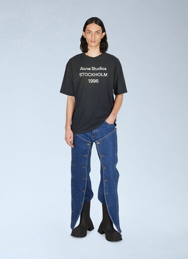 Logo Print T-Shirt Acne Studios Logo Print T-Shirt Black acn0352007