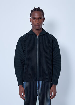 Homme Plissé Issey Miyake July Full Zip Hoodie Black hmp0166008