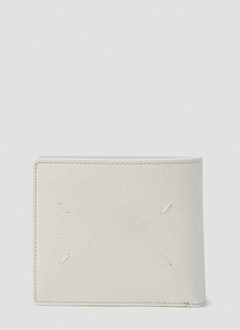 Maison Margiela Signature Stich Bi Fold Wallet White mla0151051