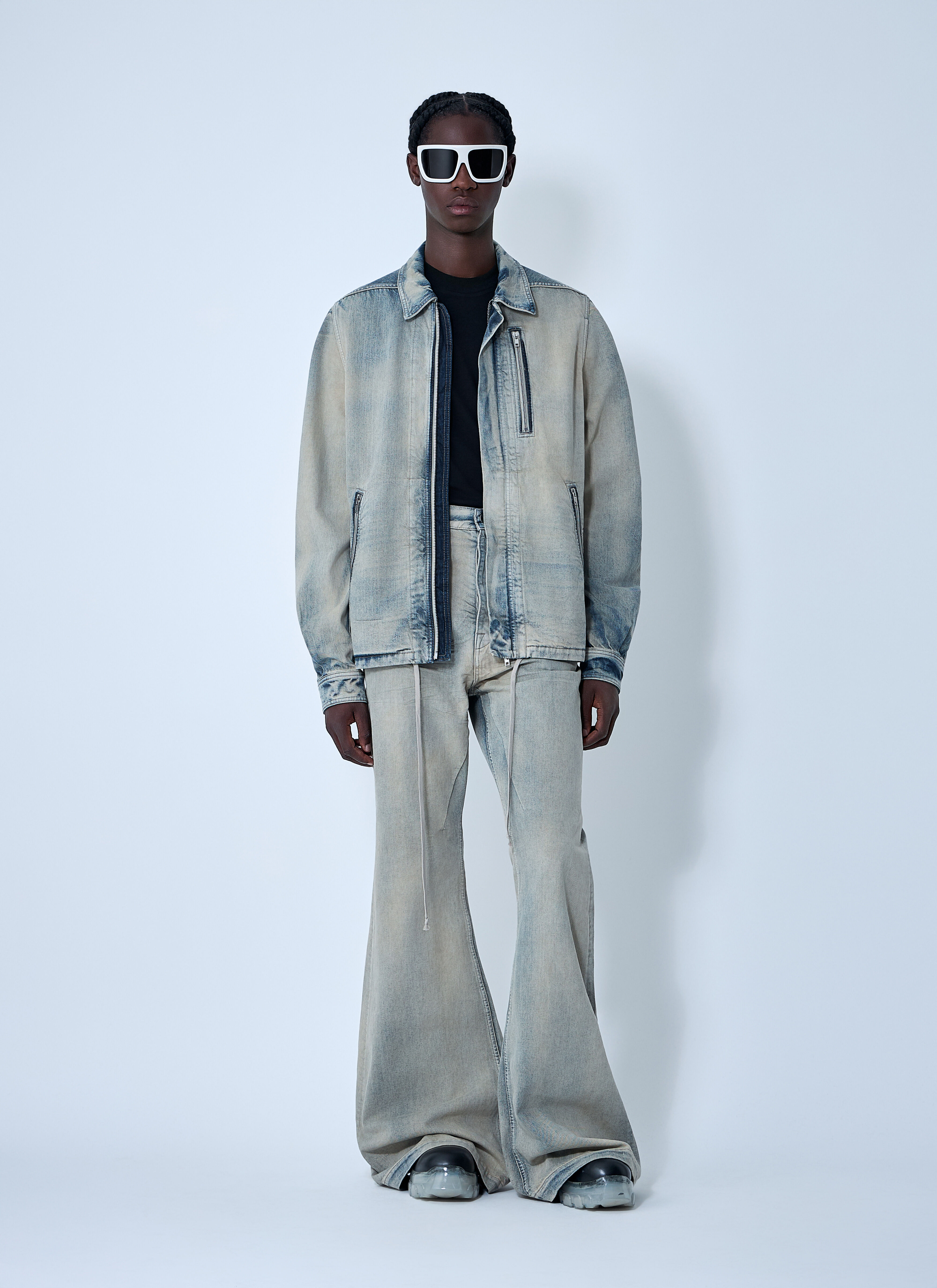 Rick Owens DRKSHDW Men's' Bolan Bootcut Jeans in White | LN-CC®