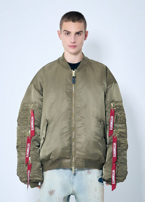 Vetements Reversible Cargo Bomber Jacket Light Blue vet0160003