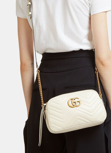 Gucci GG Marmont Matelassé Small Shoulder Bag White guc0229078