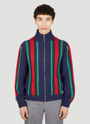 Gucci 웹 봄버 재킷 다크 블루 guc0151036