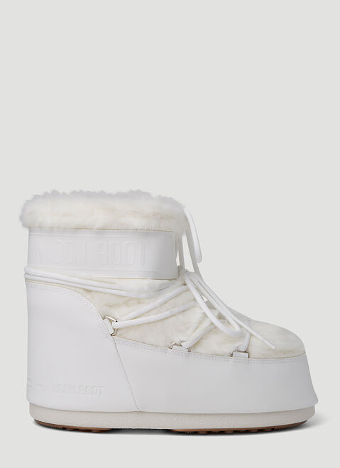Moon Boot Icon Low Faux Fur Snow Boots Cream mnb0351005