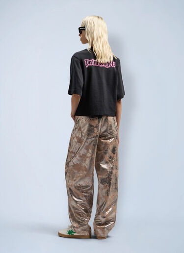 Classic Logo Cropped T-Shirt Palm Angels Classic Logo Cropped T-Shirt Black pma0262082