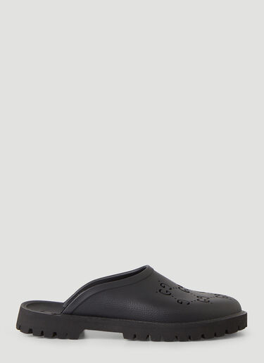 Gucci Perforated G Slip Ons Black guc0145069