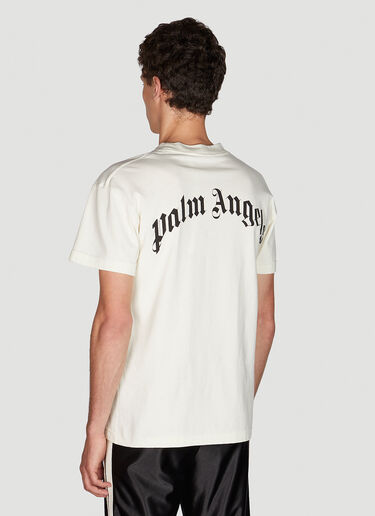 8 Moncler Palm Angels Logo Print T-Shirt White mpa0351013