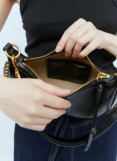 Oskan Moon Leather Shoulder Bag Isabel Marant Oskan Moon Leather Shoulder Bag Black ibm0253038